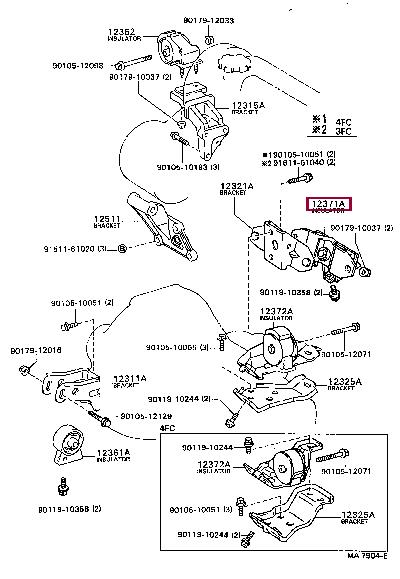 1237115121 Toyota Engine mount