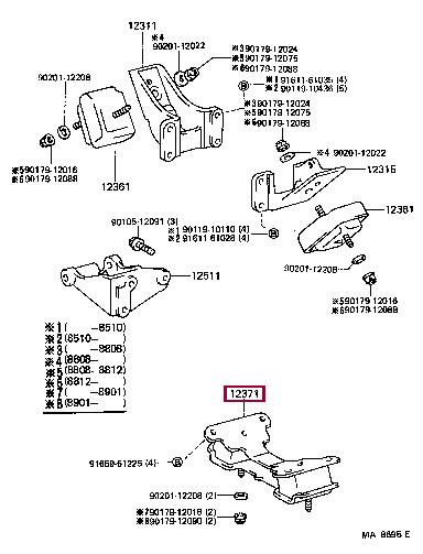 1237158021 Toyota Engine mount