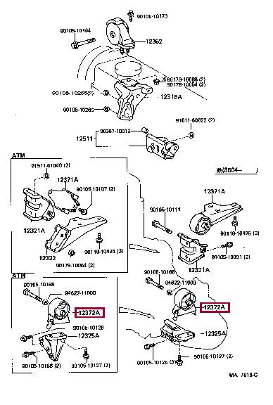 1237210020 Toyota Engine mount