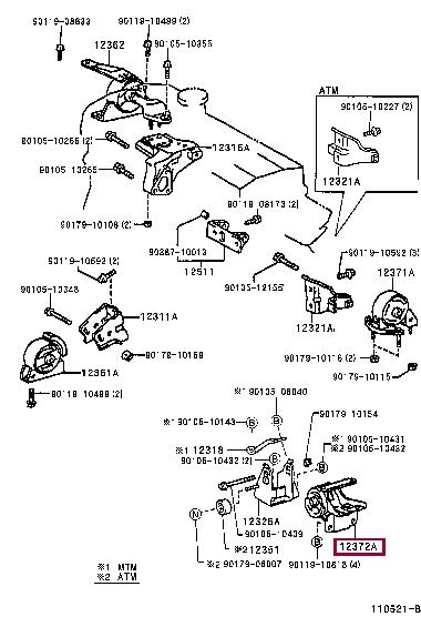 1237216390 Toyota Engine mount