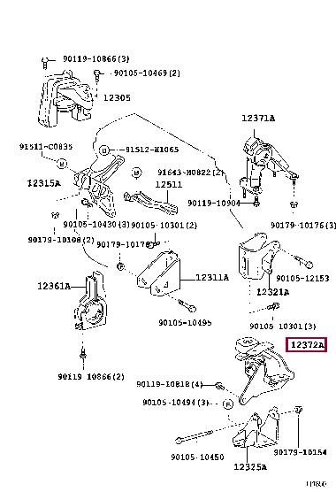 1237222080 Toyota Engine mount