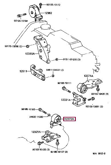 1237255030 Toyota Engine mount