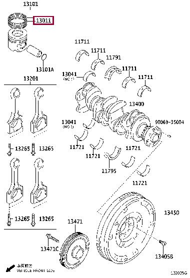 13011WA010 Toyota Piston ring
