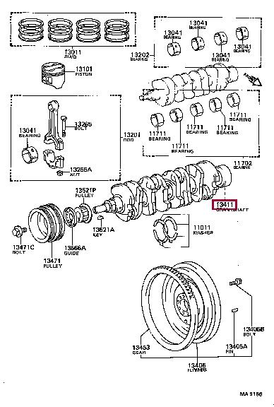 1340116010 Toyota Crankshaft