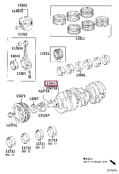 1340120040 Toyota Crankshaft