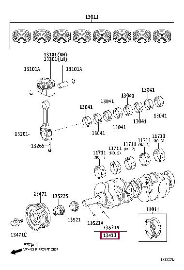 1340138020 Toyota Crankshaft