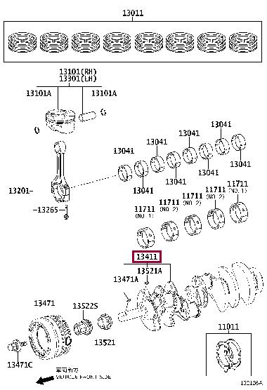 1340138040 Toyota Crankshaft