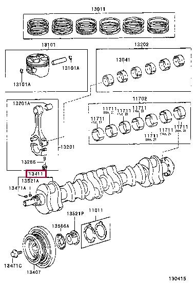 1340146022 Toyota Crankshaft