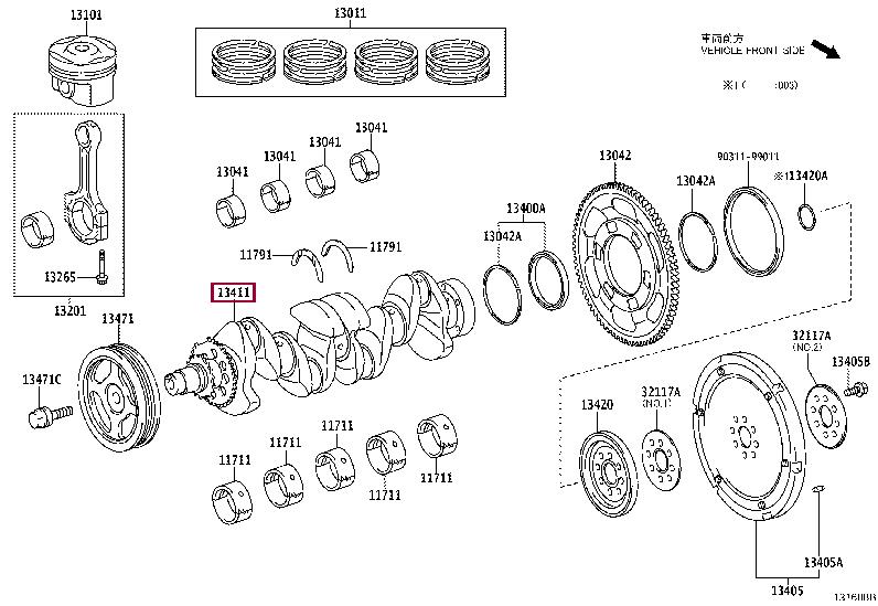 1340147011 Toyota Crankshaft