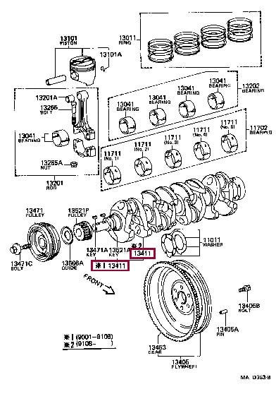 1340174020 Toyota Crankshaft