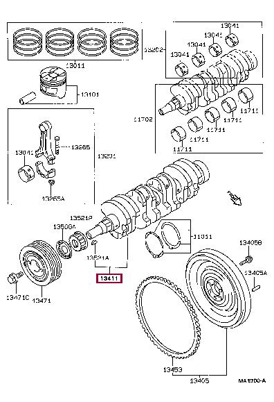 1341116900 Toyota Crankshaft