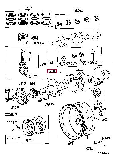 1341128901 Toyota Crankshaft