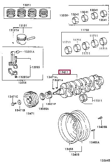1341164912 Toyota Crankshaft