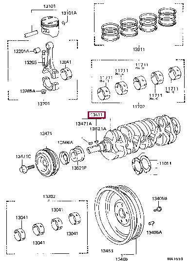 1341174908 Toyota Crankshaft