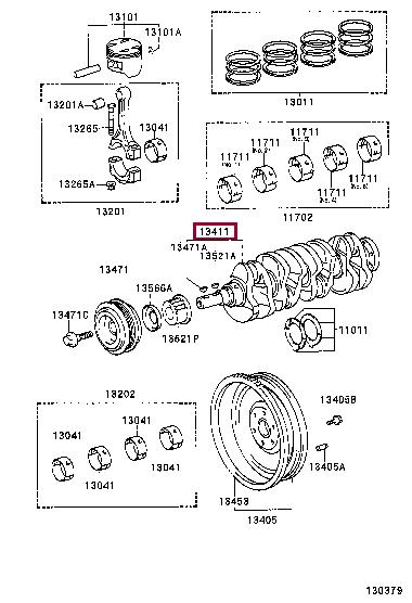 1341174909 Toyota Crankshaft