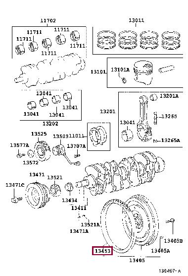 1345356021 Toyota GEAR-RING