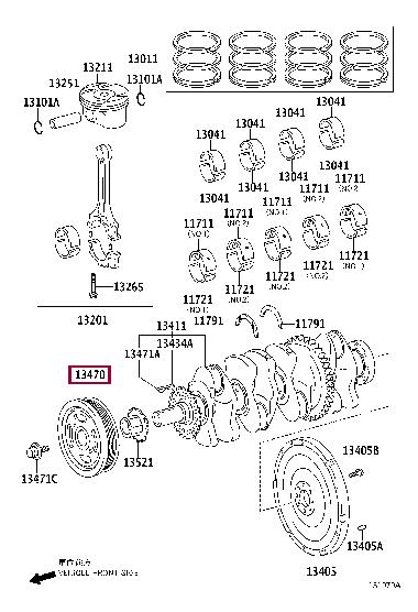 1347036030 Toyota Pulley crankshaft