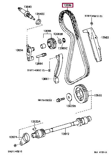 1350641010 Toyota Timing chain
