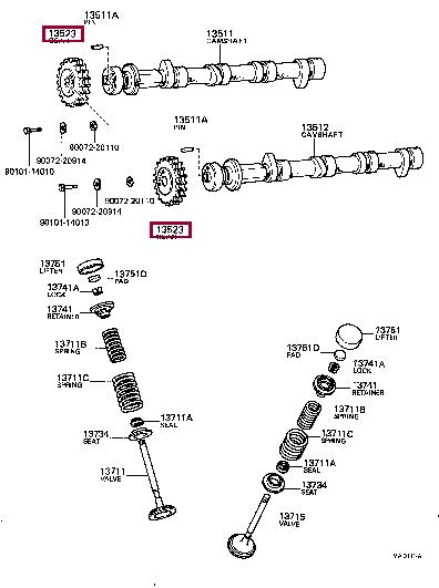 1352388220 Toyota Pulley crankshaft