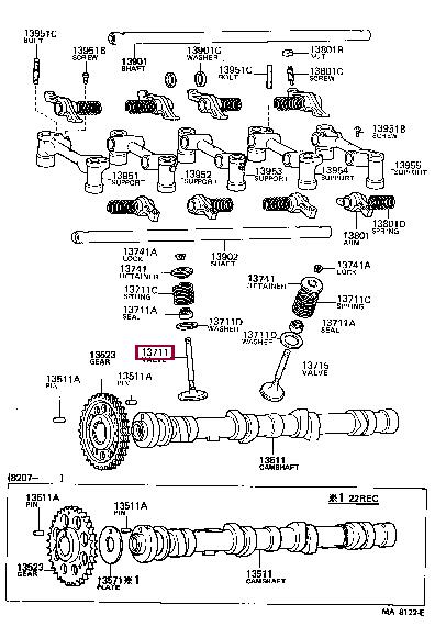 1371137010 Toyota Intake valve