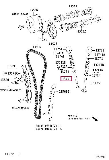 1371140050 Toyota Intake valve