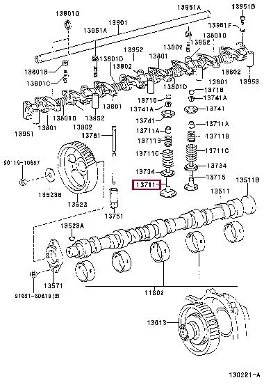 1371158021 Toyota Intake valve
