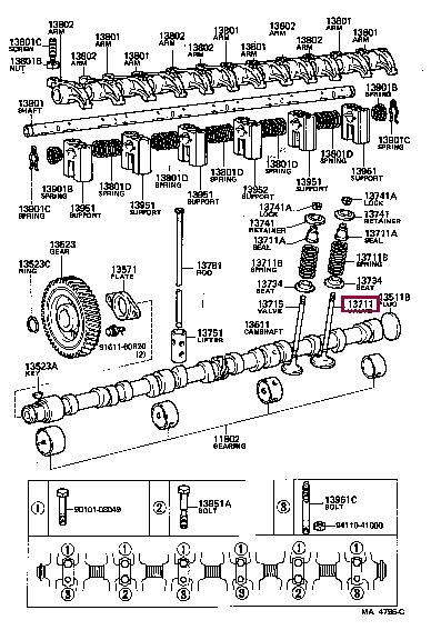 1371161020 Toyota Intake valve