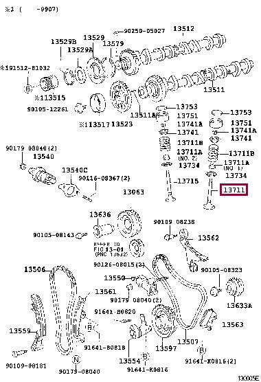 1371175070 Toyota Intake valve