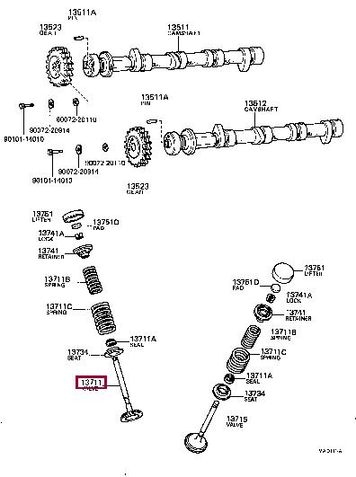 1371188223 Toyota Intake valve