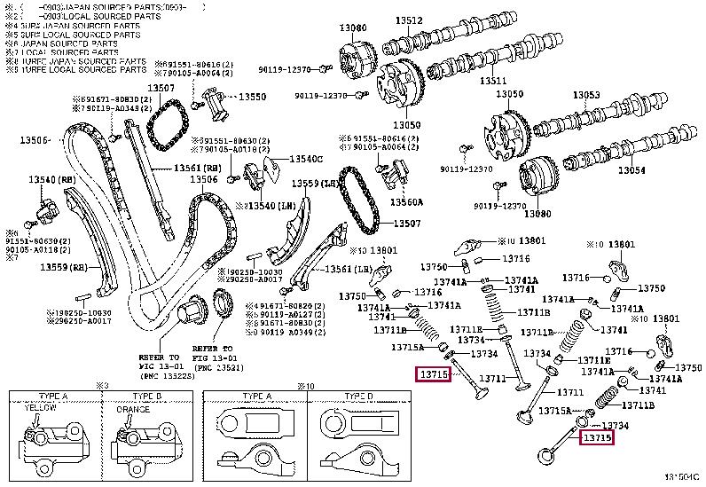 137150S020 Toyota Exhaust valve