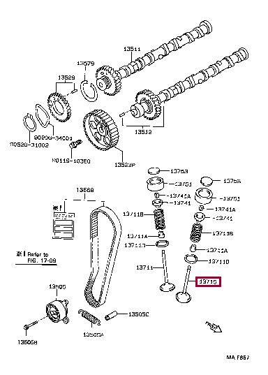 1371515050 Toyota Exhaust valve