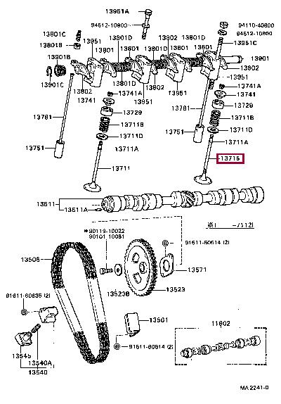 1371522012 Toyota Exhaust valve