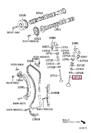 1371523040 Toyota Exhaust valve