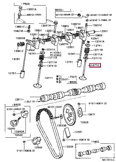Toyota 13715-24012 Exhaust valve 1371524012