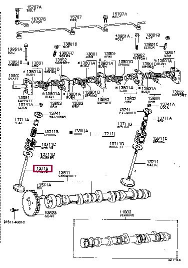 1371534011 Toyota Exhaust valve