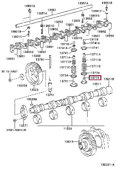 1371558041 Toyota Exhaust valve