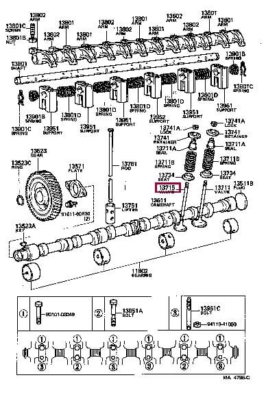 1371561040 Toyota Exhaust valve