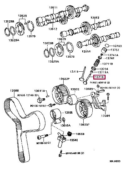 1371562020 Toyota Exhaust valve