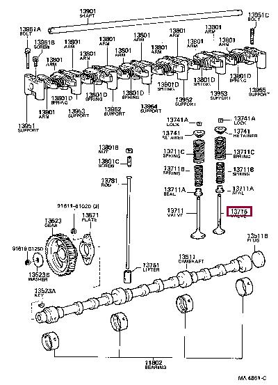 1371568020 Toyota Exhaust valve