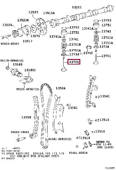 1371575030 Toyota Exhaust valve