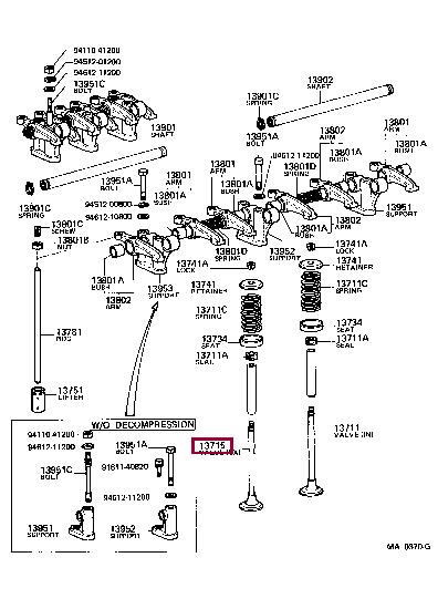 1371577011 Toyota Exhaust valve