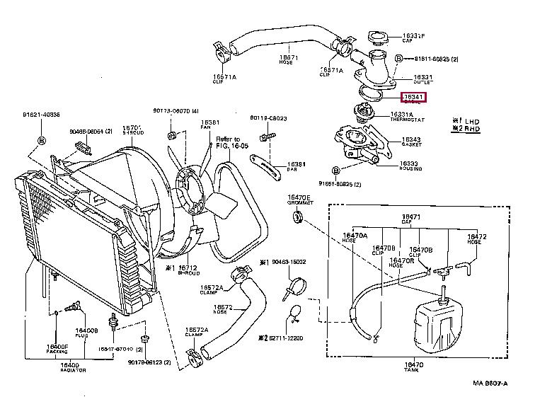 Oil seal Toyota Liteace: 1634113040 Toyota Thermostat O-Ring