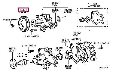 1637115011 Toyota Pulley crankshaft