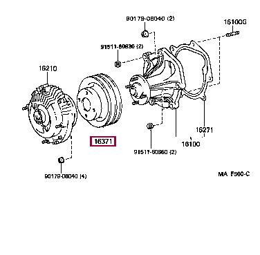 1637166020 Toyota Pulley crankshaft