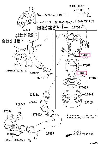 1784168010 Toyota O-ring