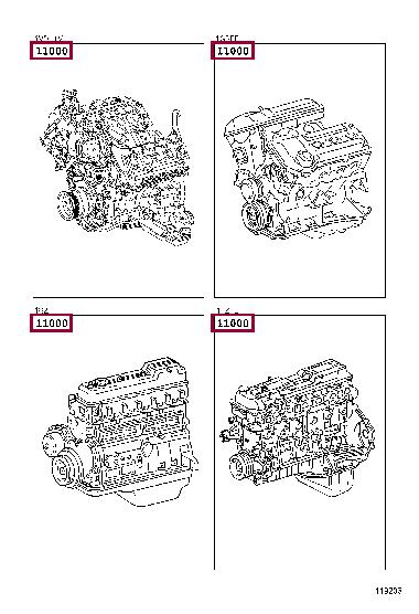 1900017A91 Toyota Block assy-cylinder