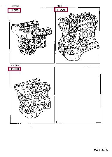 Toyota 19000-20010 Engine assembly 1900020010