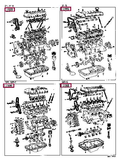 1900027017 Toyota Block assy-cylinder