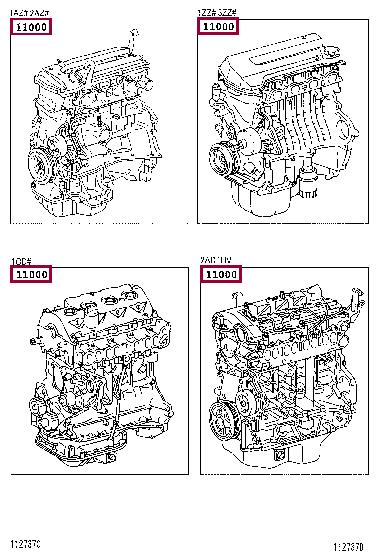 1900027220 Toyota Block assy-cylinder
