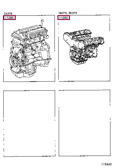 1900028200 Toyota Engine assembly